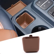 Brown TPE Cup Holder Rear Storage Box Slot Mat Trim For Ford Maverick 2022-23