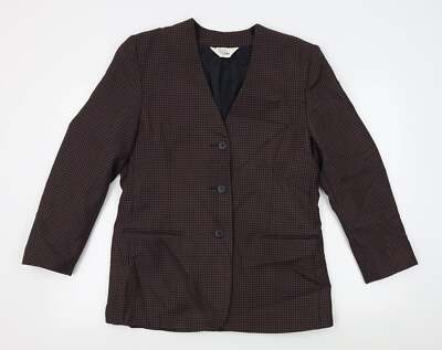 Style File Damen Blazer rot Hahnentritt Polyestermischung Größe 14