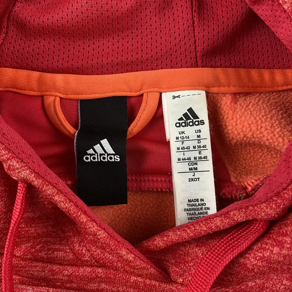 Adidas Sudadera con Capucha Mujer Mediana 12 14 Rojo Pullover Con Capucha Atlética Usada en Excelente Condición Foto 4 de 4