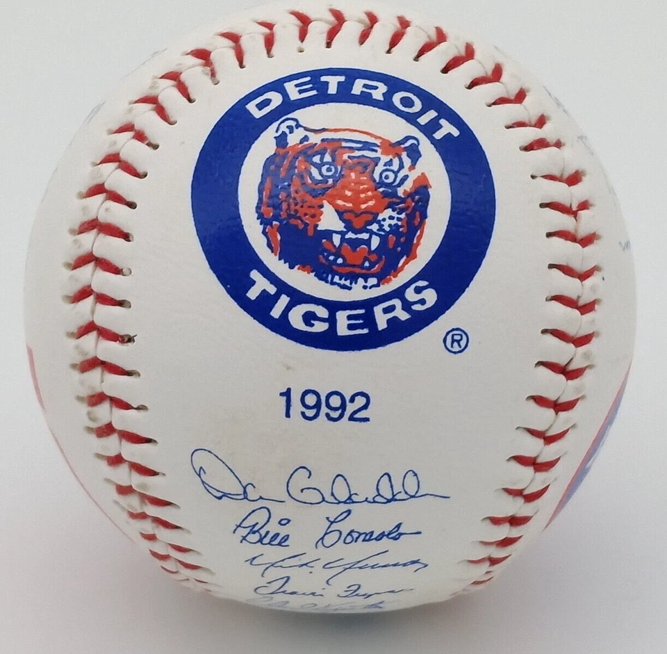 Detroit Tigers Team Faux Signed Baseball Licensed MLB PROMO 1992 Stadium Kroger - Image 2 of 4