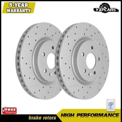 Front Drilled Brake Rotors For Ford Explorer Taurus Flex Lincoln MKS MKT