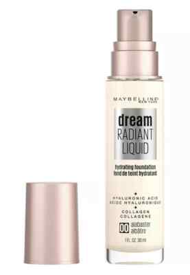 Maybeline Liquid Foundation Hyaluronic Acid Collagen Shade 00 Alabaster 30ml NEW