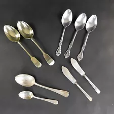 9 Misc Flatware Pcs 6 Large Spoons 1 Teasoon 2 Butter Knive Servers View Pics