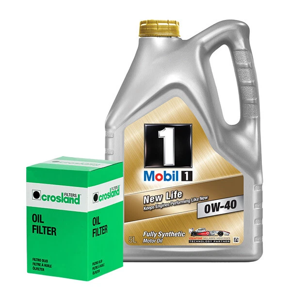 Oil Filter Service Kit With Mobil 1 New Life 0W40 Tri Synthetic