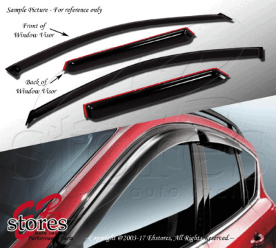 For 2014-2016 Mazda Mazda3 Sedan Smoke Window Visor Rain Guard 4pcs Set