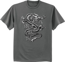 Mens Graphic Tee Dragon T-shirt Clothing Apparel Chinese Symbol Dragons