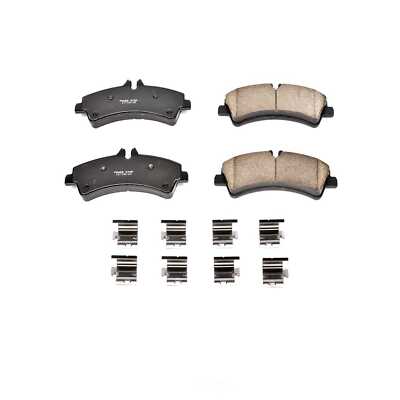 Disc Brake Pad Set-Z17 Low-Dust Ceramic Brake Pads with Hardware Power Stop