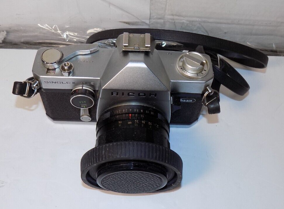 Vintage Ricoh Singlex TLS 35mm Film Camera with Auto Rikenon 1:1.7