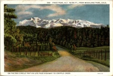 Pikes Peak, Alt 14109 Ft, from Woodland Park, Colo - F12261