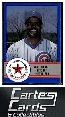Mike Harkey 1988 ProCards Eastern League All-Stars #E-26  Pittsfield Cubs