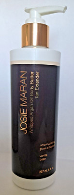 Josie Maran Whipped Argan Oil Body Butter Tan Extender 8 oz Vanilla Bean-NEW