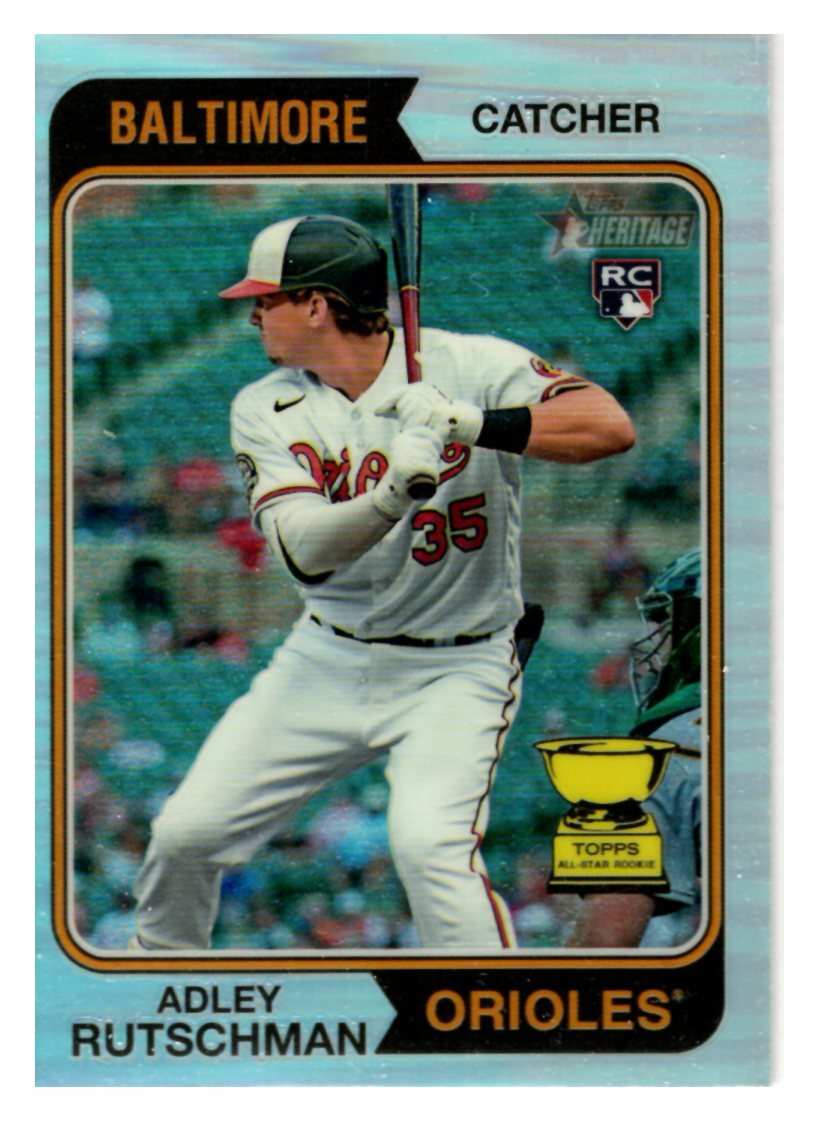 2023 Topps Heritage Chrome Refractors #7 Adley Rutschman /574 - NM