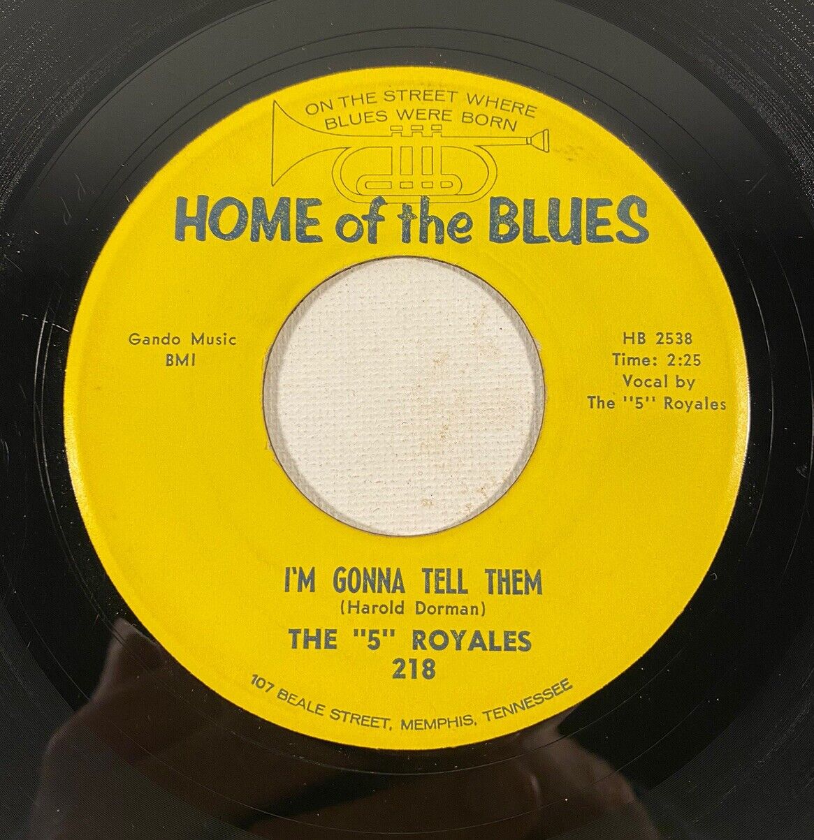 Home of the Blues 218 The 5 Royal - I'm Gonna Tell Them 7", R&B 1961 VG+
