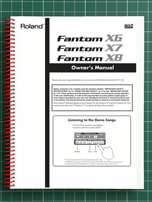 Roland Fantom X8   5 in 1 Owners Manual User Instructions   515 Pages   USA Made