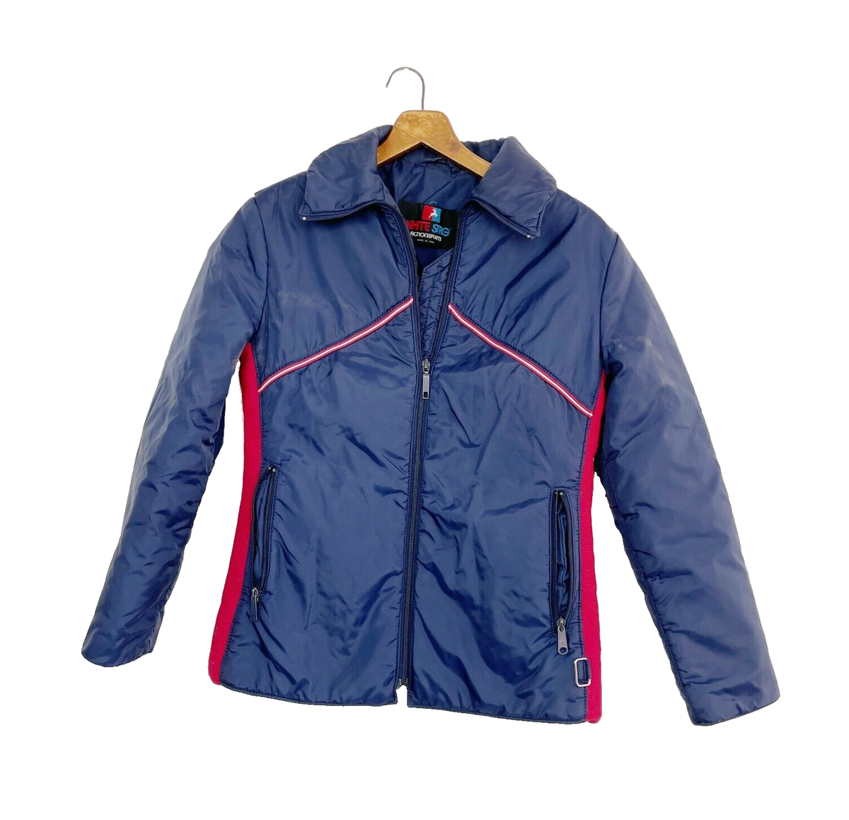 Vintage White Stag Action Sports Full Zip Ski Parka Jacket
