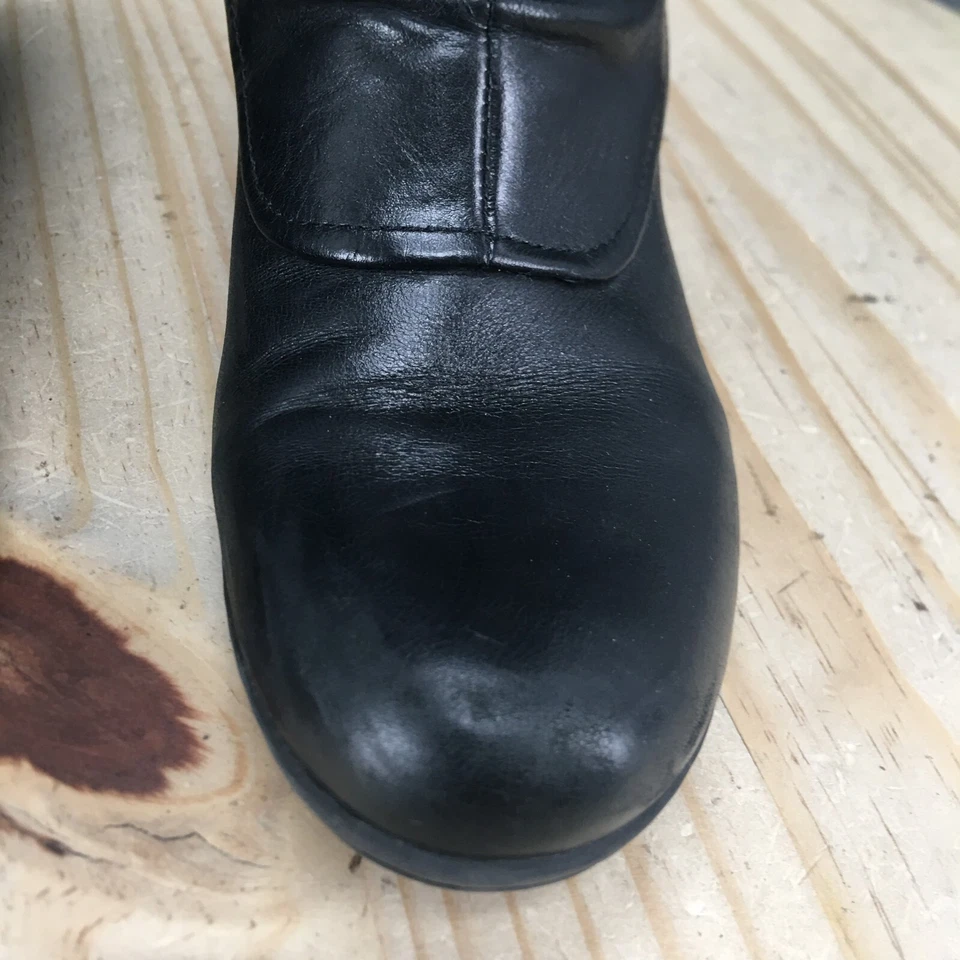 Cobb Hills Boots Womens 9 M Alexandra Ankle Booties Ruched Heels Black Leather - Image 4 of 4