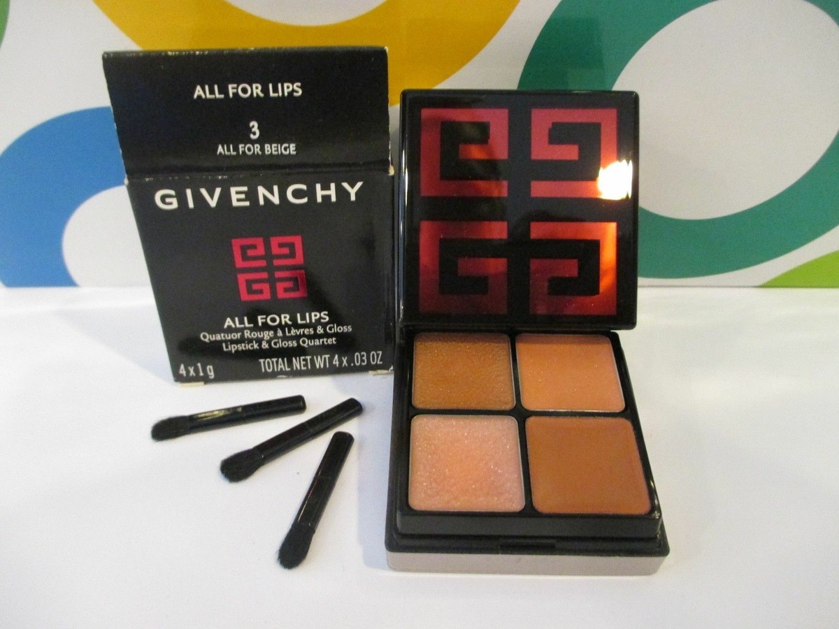GIVENCHY ~ ALL FOR LIPS LIPSTICK & GLOSS QUARTET ~ # 3 ALL FOR