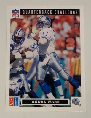 NFL ANDRE WARE Detroit Lions 1991 Domino's Pizza Quarterback Challenge CARD #9