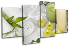 Candles Towels Bathroom MULTI TOILE murale ART Photo Print