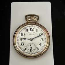 Illinois Bunn Special 16s Type3 21 J 60 Hour Model 14 Railroad Pocket Watch 1927