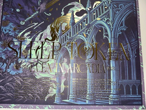 Sleep Token 2025 FOIL Even In Arcadia Tour Poster by Kasia Jasmina-Detroit - Picture 3 of 11