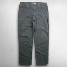 Carhartt Relaxed Fit Canvas Work Pants Rugged Flex Men 40x32 Dark Moss Green