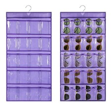 Organizador de gafas de sol para colgar en la pared con 40 ranuras transparentes
