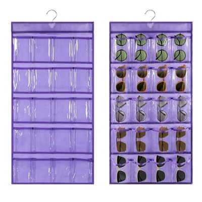Organizador de gafas de sol para colgar en la pared con 40 ranuras transparentes