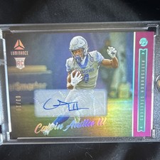 Panini 2022 Luminance Calvin Austin III RC Autographed /10 #195 Steelers NFL SSP