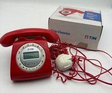 SIRIO Classico telefono fisso TIM retrò design ROSSO + scatola