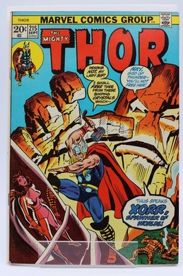 Thor #215   [5.5]   John Buscema   Origin of Xorr   1973   Marvel Comics