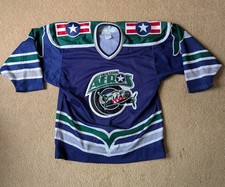 Houston Aeros Hockey Jersey Bauer IHL Pro Blue  Size 48