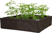 Hydrofarm Dirt Pot Box 3x3 ft Raised Bed Fabric Planter PVC Frame HGDPB3X3