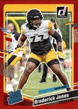 2023 Donruss Broderick Jones #385 Press Proof Red Pittsburgh Steelers 30E
