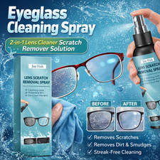Eyeglass Cleaning Spray 2-in-1 Lens Cleaner Scratch Remover Solution