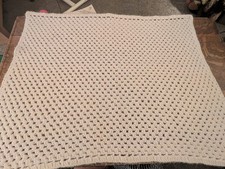 Hand Crocheted White Baby Blanket