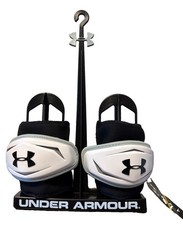 Coderas Under Armor blancas de lacrosse medianas