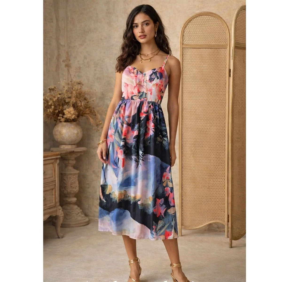chinese dress ladies Corey Lynn Calter Printed Maxi Dress