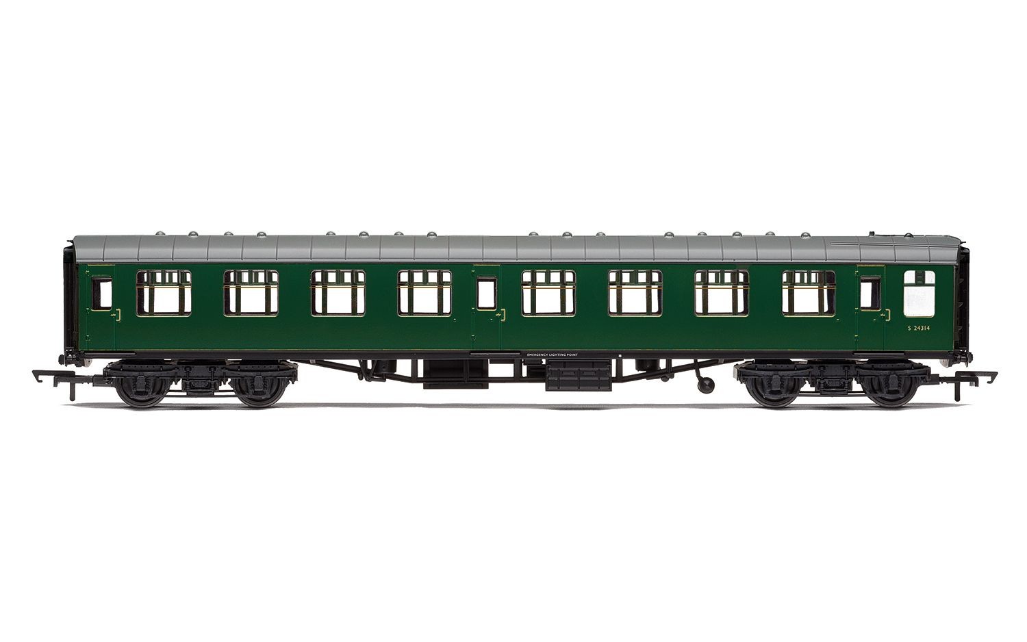 Hornby R40508 OO Gauge BR Mk1 Second Corridor SK Coach BR Green S24314
