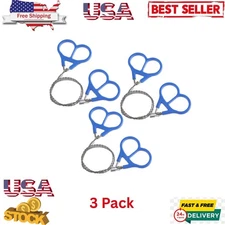 3 Pack Stainless Steel Wire Saw Emergency Kit - Hand Pocket String Rope Saw for.