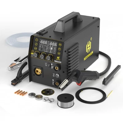 HZXVOGEN 6 in 1 MIG Schweißgerät 250A Gas Gasloses Mig MMA Wig IGBT Inverter Schweißgerät