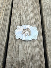 Vintage 60s 70s Western Horse Horseshoe Belt Buckle Lightweight