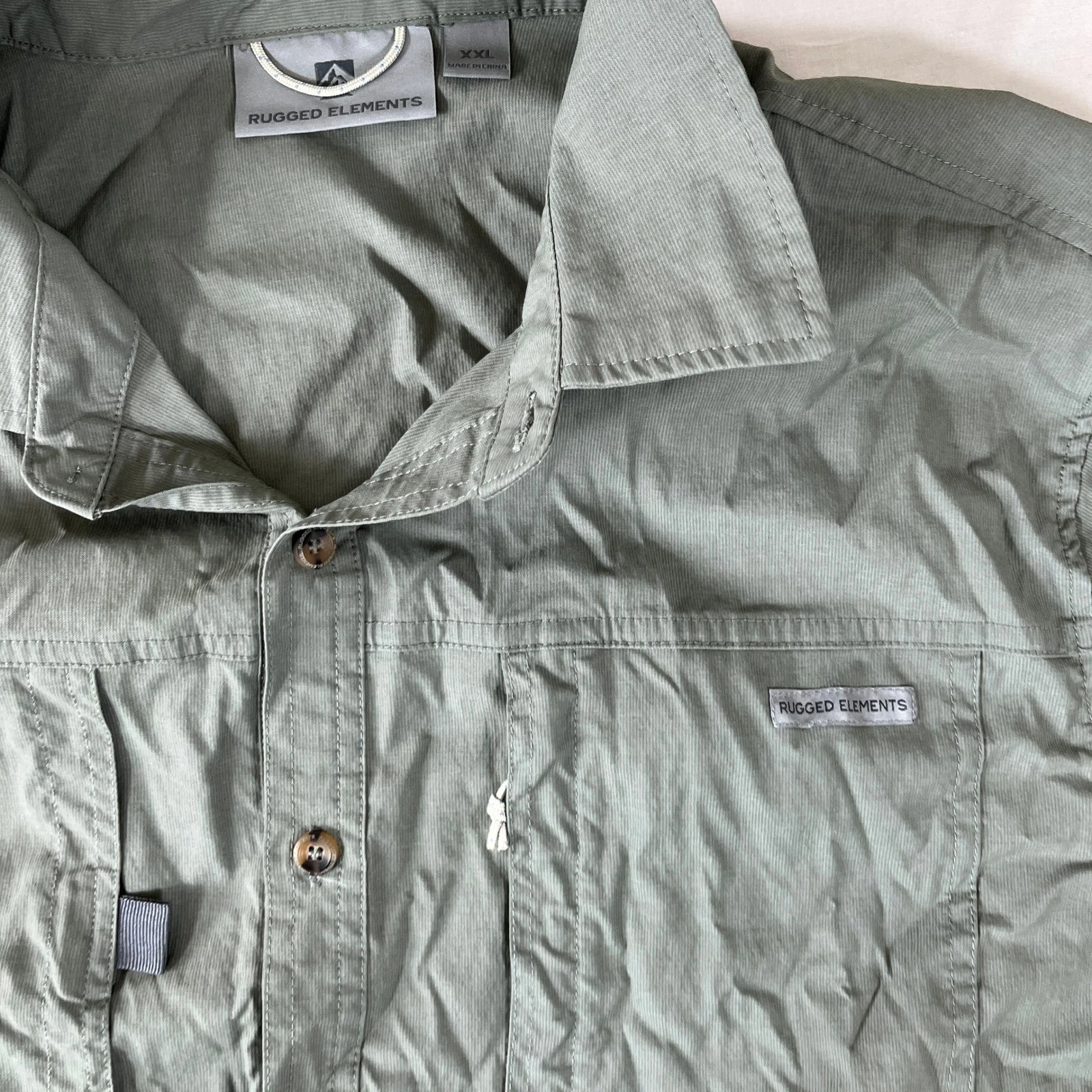 Rugged Elements Button Down Shirt Mens XXL Green Good Outdoor Hiking Long Sleeve
Opens in a new wind