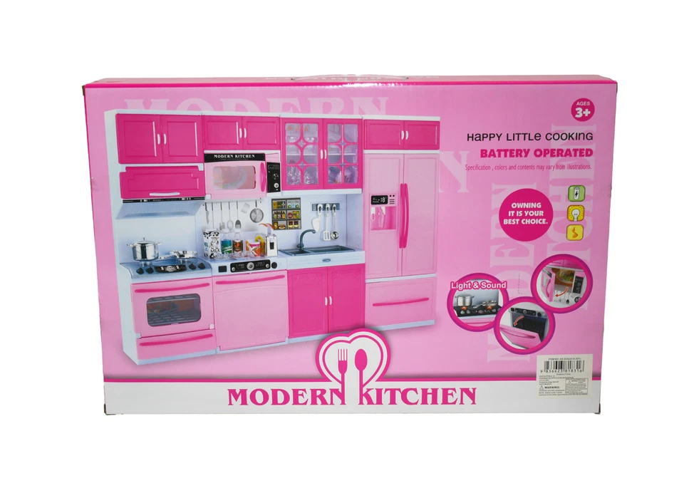 JUEGO DE JUGUETES DE COCINA MODERNO PARA NIÑAS - JUEGO ROSA LUCES Y SONIDOS Foto 4 de 4