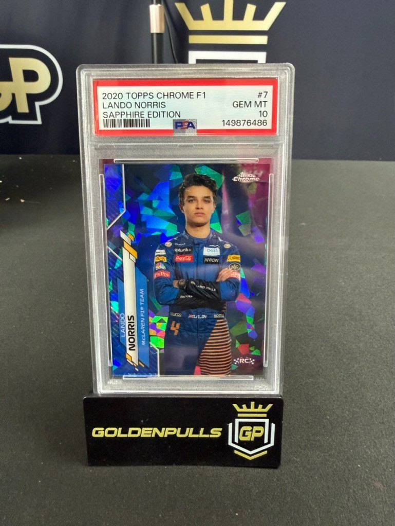 2020 Topps Chrome Sapphire Formula 1 F1 Lando Norris #7 RC Portrait PSA 10