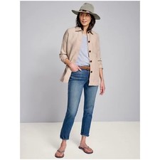 Kut From The Kloth Women  s 12 High Rise Straight Jeans Stretch Denim Distressed