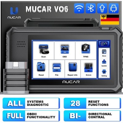 2026 MUCAR VO6 KFZ OBD2 Diagnosegerät Alle System Auto Scanner 28 Reset NEW DE