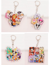 Lot 10 pcs cartoon Mickey minnie Acrylic Pendant Keychain Jewelry Accessories