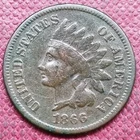 1866 Indian Head Cent 1c Better Grade #78654