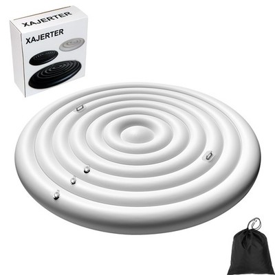 Inflatable Hot Tub Cover Round, Fits 4ft to 6 ft spa cover, white with handle